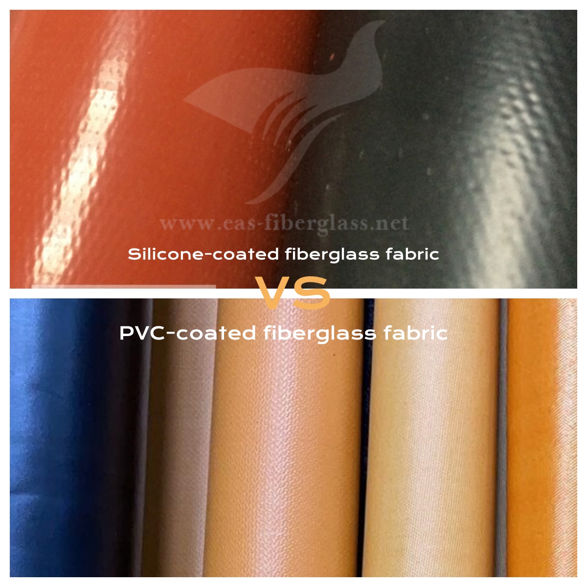 Tejido de fibra de vidrio recubierto de silicona VS Tejido de fibra de vidrio recubierto de PVC