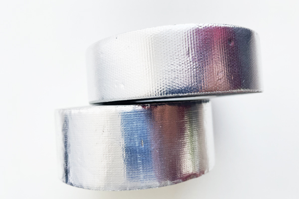 Cinta de fibra de vidrio con papel de aluminio que se puede rasgar a mano